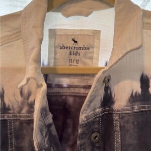 Abercrombie Kids Purple and White Jacket